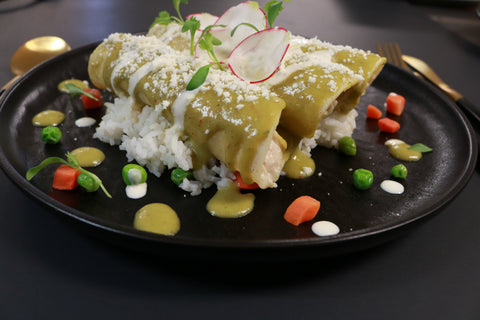 GREEN CHICKEN ENCHILADAS